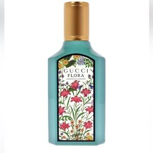 EMPTY bottle Gucci Flora Jasmine Eau de Parfum in Teal